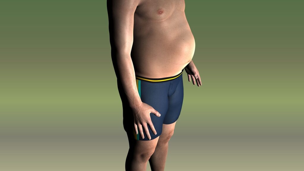 skinny fat man